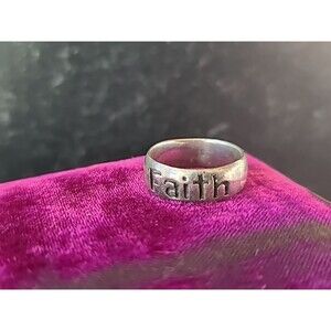 925 FAITH Ring Vintage, SIZE US 8.5